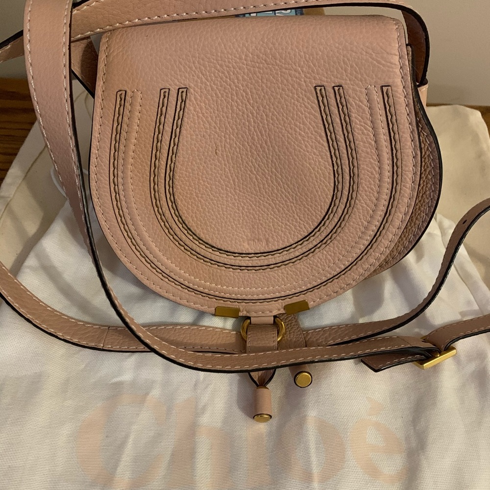 Chloe pink Mini Marcie Leather Bag